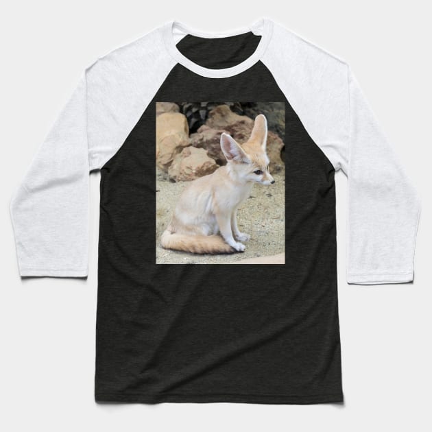 Fennec Fox Baseball T-Shirt by kawaii_shop